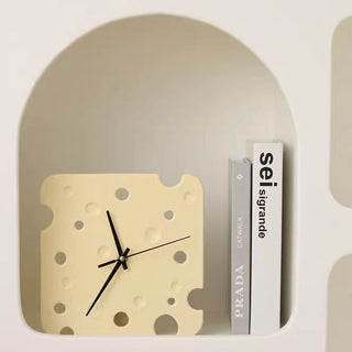Cheese motif ceramic clockin  wall clock