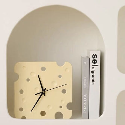 Cheese motif ceramic clockin  wall clock
