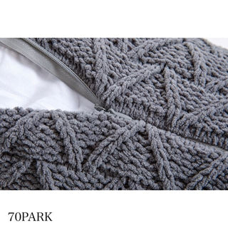 Cable Knit Cushion Cover with Tassels