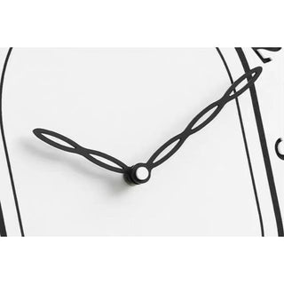 Oval-shaped acrylic white wall clock