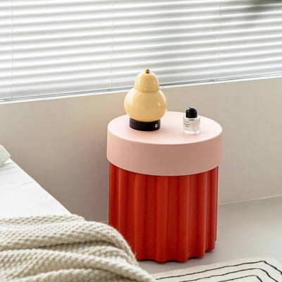 Storage-equipped Compact Colorful Side Table Stool     Entrance Hall