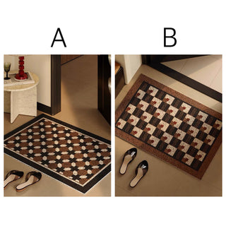Retro Geometric Pattern Entrance Mat  50 x 80 cm Mud Removal Mat
