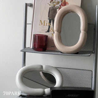 Oval Chubby Frame Mirror   Wall-mounted Tabletop