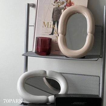Oval Chubby Frame Mirror   Wall-mounted Tabletop
