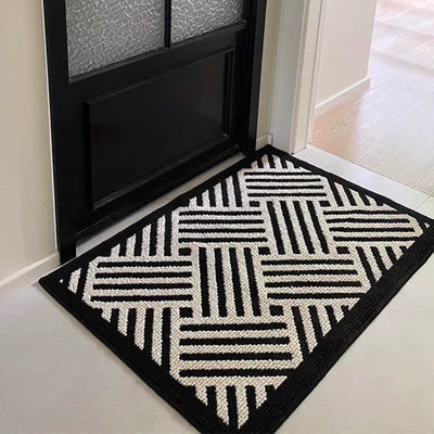 Braided pattern Door mat entrance mat 2 sizes: 50x80cm and 60x90cm