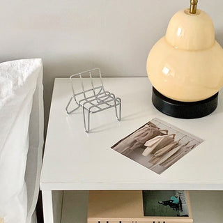 Chair motif smartphone stand silver object