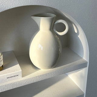 Ring Handle Ceramic Flower Vase
