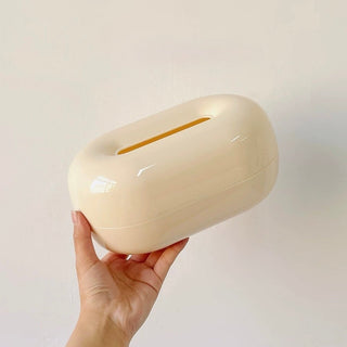 Round Silhouette Cream Color Tissue Case  Tissue Box