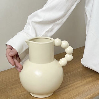 Pokopoko Ceramic Flower Vase with Handle