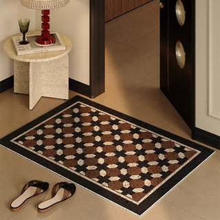 Retro Geometric Pattern Entrance Mat  50 x 80 cm Mud Removal Mat