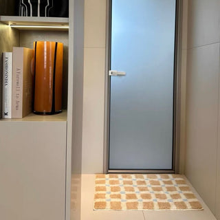 Colorful Grid Absorbent Bath Mat  50 x 80 cm Door Mat Entrance Mat Non-Slip