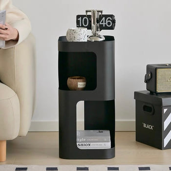 Iron Compact Open Storage Side Table