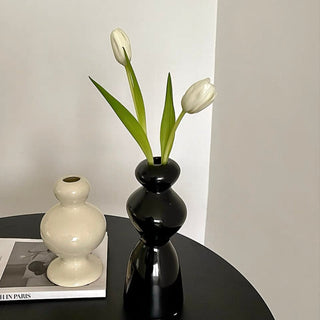 Monochrome Ceramic Flower Vase