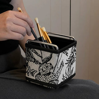 Leather Jacquard Brush Stand Remote Control Storage Box