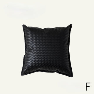 Rich Faux Leather Braided Cushion Cover  45 x 45 cm Nuance Colors