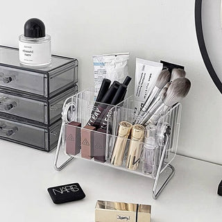 Clear Acrylic Multi-Stand Brush Cosmetic Storage