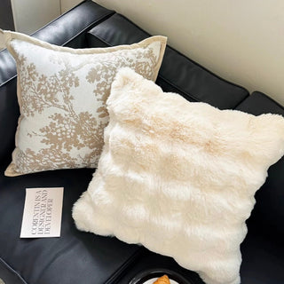Natural Color Fur Mix Cushion Cover  45 x 45 cm