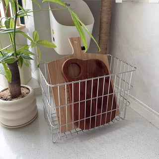 Stainless steel silver wire basket storage container cosmetic storage