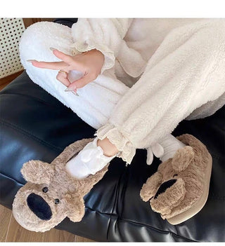 Fluffy Dog Room Shoes Indoor Slippers for Dogs