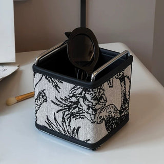 Leather Jacquard Brush Stand Remote Control Storage Box
