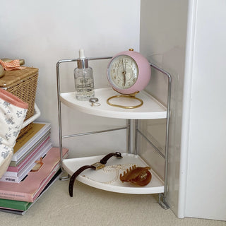 Desktop Two-Tier Storage Rack 2 Types  White