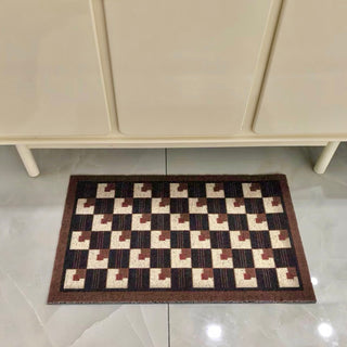 Retro Geometric Pattern Entrance Mat  50 x 80 cm Mud Removal Mat
