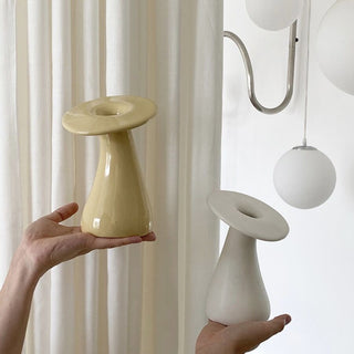 Mushroom Ceramic Flower Vase  Single Flower Vase