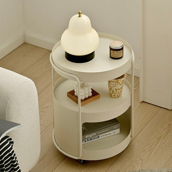 Castered Iron Round Side Table