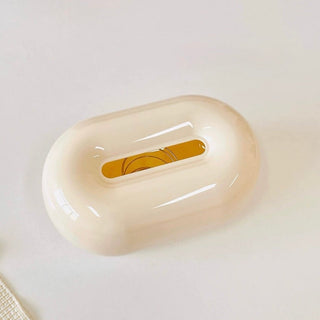 Round Silhouette Cream Color Tissue Case  Tissue Box