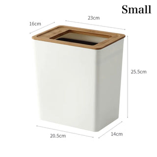 Wood x White Slim Dustbin  2 Types