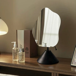 Adjustable Angle Nuance Wave Tabletop Mirror  Mirror Stand