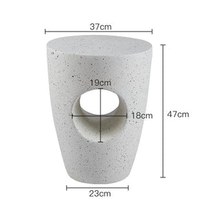 Scattered pattern perforated round side table coffee table