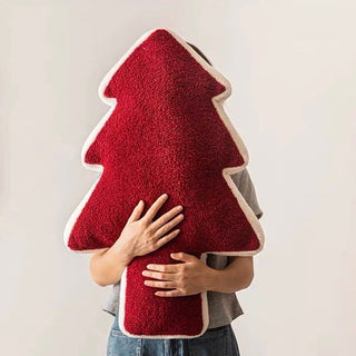 Christmas tree-shaped cushion