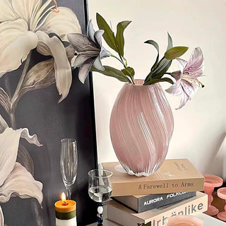 Twist Design Glass Flower Vase