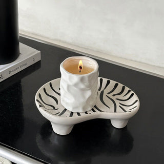 Zebra print with legs wave-shaped accessory tray