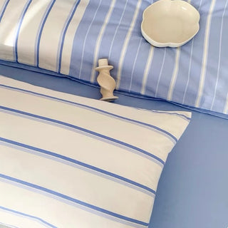 Asymmetrical Stripe Duvet Cover Set