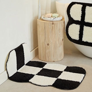 Checker Rug Mat  Absorbent Bath Mat 50 x 80