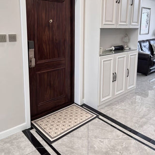 Monotone Geometric Pattern Water-Repellent Entrance Mat 4 Types 50 x 80 cm