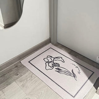 Flower Art Entrance Mat 60x90 Mud Removal Mat