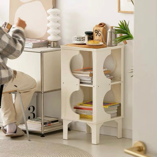 Legged Curved Three-Tier Storage Display Rack Side Table