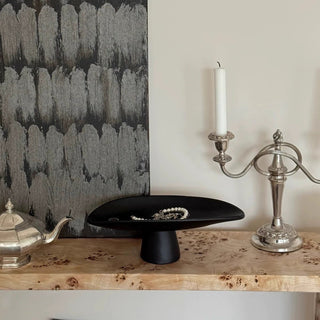Asymmetrical Footed Accessory Tray 2 Sizes  Compote Fruit Tray