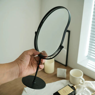AdjustableAngle Nuance Oval Tabletop Mirror  Mirror Stand