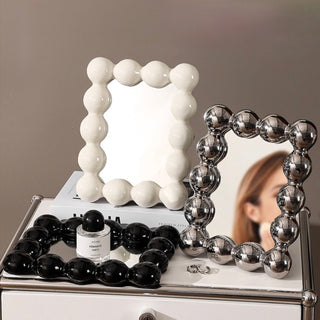 Bonbon Ball Ceramic Mirror  Tabletop Wall Mount