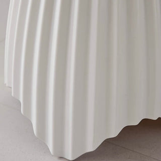 Pleated Design Round Side Table
