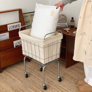 Laundry Basket Cart with Casters Tall Type Laundry Hamper Storage