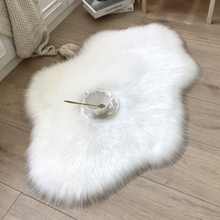 Cloud-type Faux Fur Door Mat 60x90 White Rug