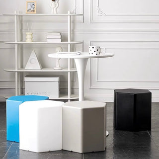 Hexagonal Color Stool     Chair Side Table Ottoman
