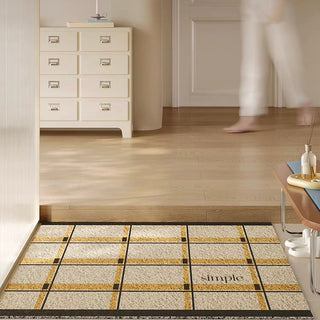 Grid Check Pattern Entrance Mat  50 x 80 cm Mud Removal