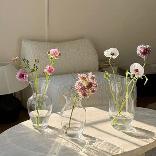Clear Glass Simple Flower Vase