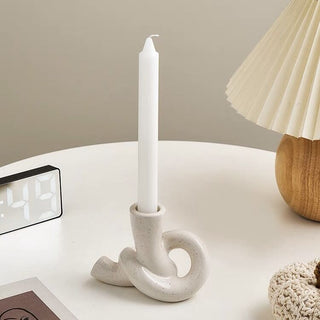 Knot Design Ceramic Candle Holder